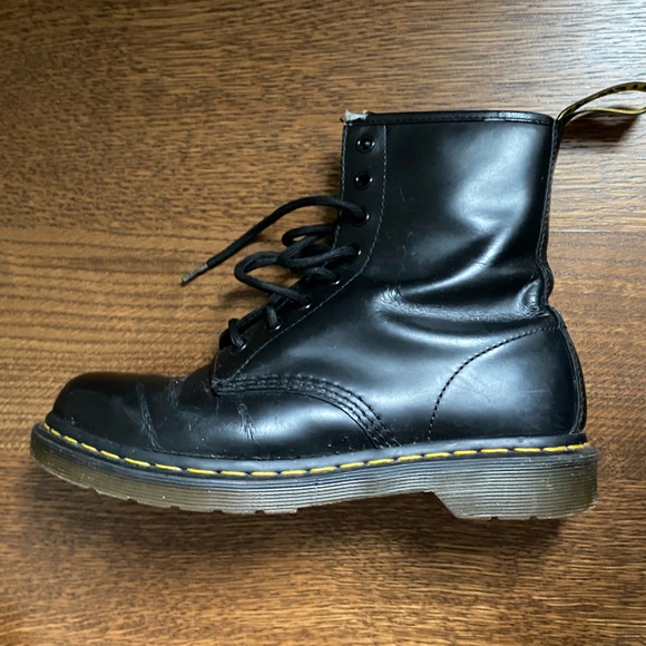 Doc Martens | 1460 Smooth Black Leather Lace-Up Boots - Picture 1 of 8
